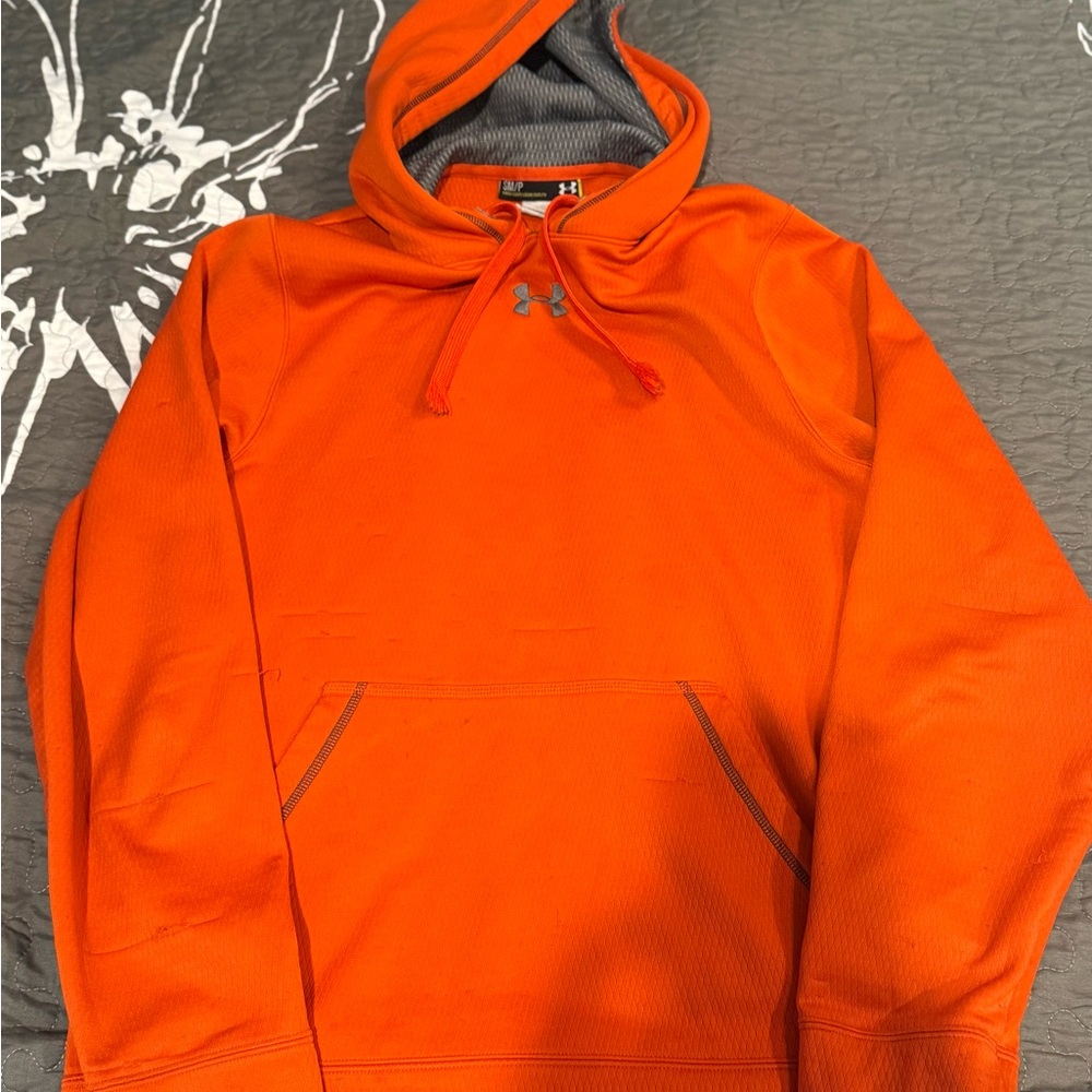 Under Armour Men's Orange Hoodie Adult Small